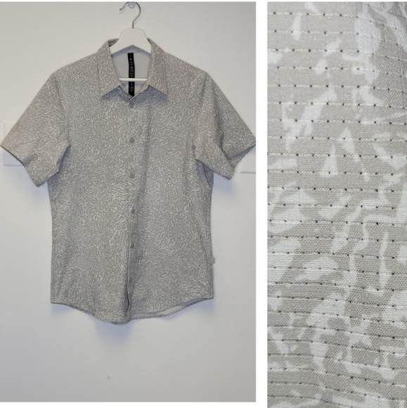 Lululemon Airing Easy Short Sleeve Shirt Grey and White Size S. - Picture 12 of 15